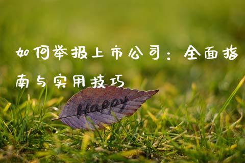 如何举报上市公司：全面指南与实用技巧_https://cj002.lansai.wang_理财问答_第1张