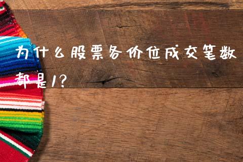 为什么股票各价位成交笔数都是1？_https://cj002.lansai.wang_保险问答_第1张