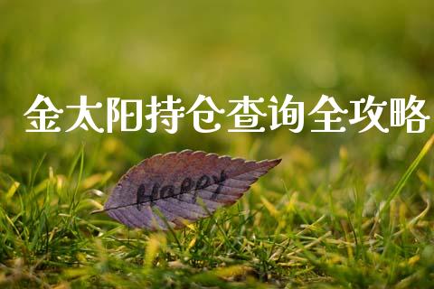 金太阳持仓查询全攻略_https://cj002.lansai.wang_股市问答_第1张