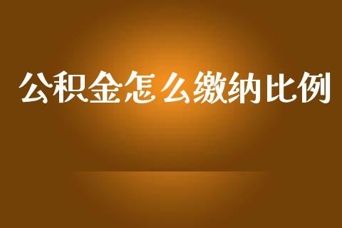 公积金怎么缴纳比例_https://cj002.lansai.wang_保险问答_第1张