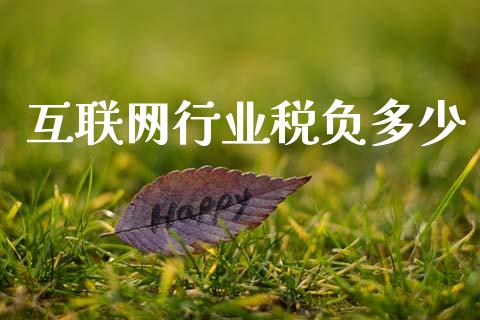 互联网行业税负多少_https://cj002.lansai.wang_期货问答_第1张
