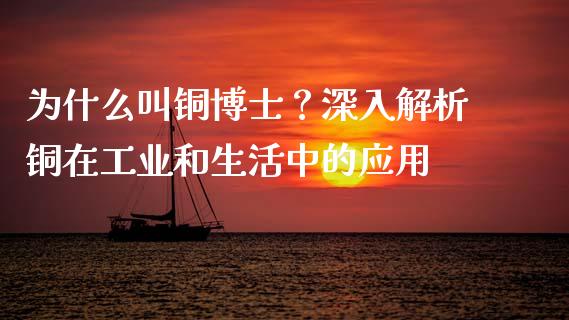为什么叫铜博士？深入解析铜在工业和生活中的应用_https://cj002.lansai.wang_股市问答_第1张