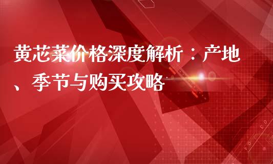 黄芯菜价格深度解析：产地、季节与购买攻略_https://cj002.lansai.wang_股市问答_第1张