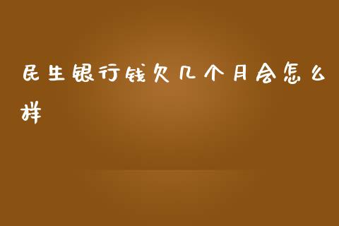 民生银行钱欠几个月会怎么样_https://cj002.lansai.wang_理财问答_第1张