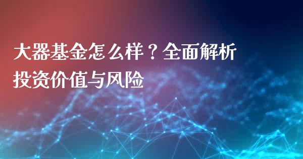 大器基金怎么样？全面解析投资价值与风险_https://cj002.lansai.wang_会计问答_第1张