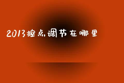 2013控点调节在哪里_https://cj002.lansai.wang_股市问答_第1张
