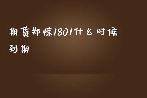 期货郑煤1801什么时候到期_https://cj002.lansai.wang_保险问答_第1张