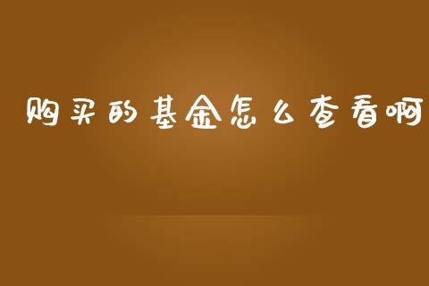 购买的基金怎么查看啊_https://cj002.lansai.wang_财经问答_第1张
