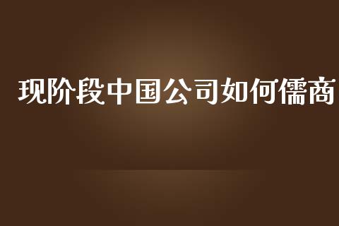 现阶段中国公司如何儒商_https://cj002.lansai.wang_金融问答_第1张