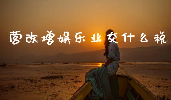 营改增娱乐业交什么税_https://cj002.lansai.wang_会计问答_第1张