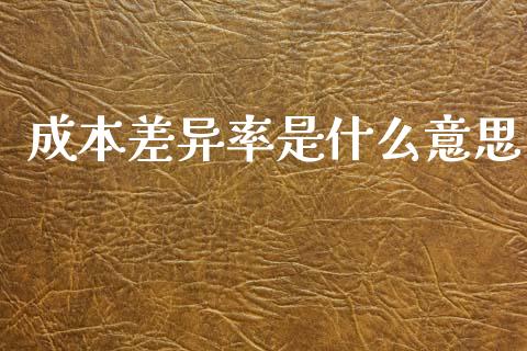 成本差异率是什么意思_https://cj002.lansai.wang_会计问答_第1张