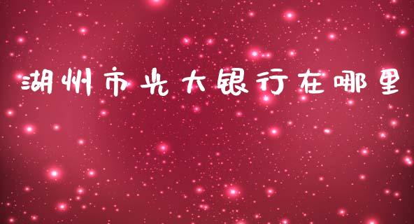 湖州市光大银行在哪里_https://cj002.lansai.wang_理财问答_第1张