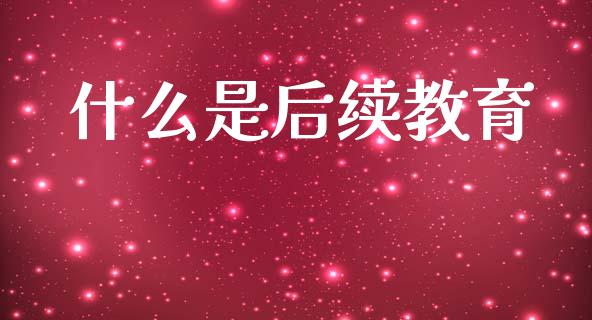 什么是后续教育_https://cj002.lansai.wang_会计问答_第1张