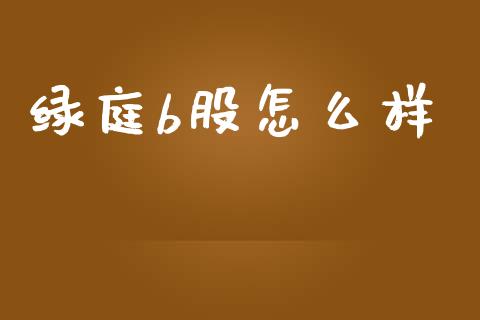 绿庭b股怎么样_https://cj002.lansai.wang_股市问答_第1张
