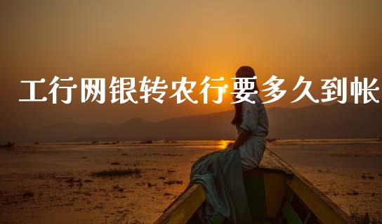 工行网银转农行要多久到帐_https://cj002.lansai.wang_理财问答_第1张