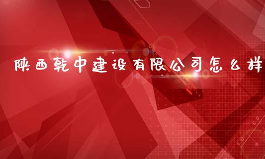 陕西乾中建设有限公司怎么样_https://cj002.lansai.wang_股市问答_第1张