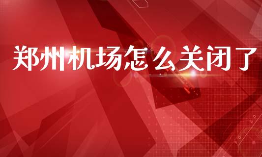 郑州机场怎么关闭了_https://cj002.lansai.wang_期货问答_第1张