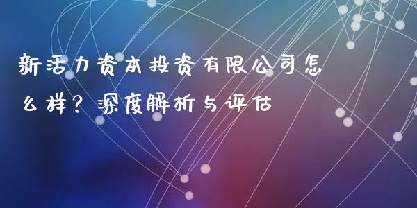 新活力资本投资有限公司怎么样？深度解析与评估_https://cj002.lansai.wang_理财问答_第1张