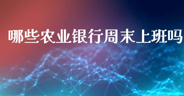 哪些农业银行周末上班吗_https://cj002.lansai.wang_理财问答_第1张