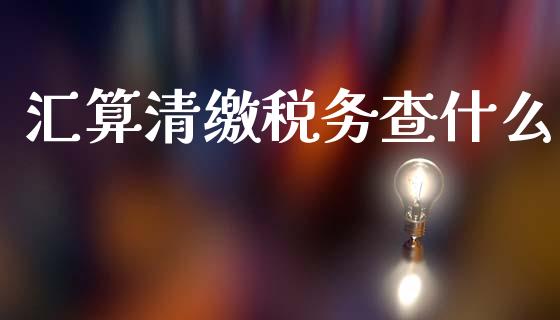 汇算清缴税务查什么_https://cj002.lansai.wang_会计问答_第1张