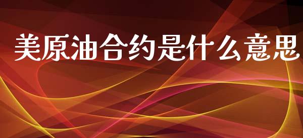 美原油合约是什么意思_https://cj002.lansai.wang_会计问答_第1张