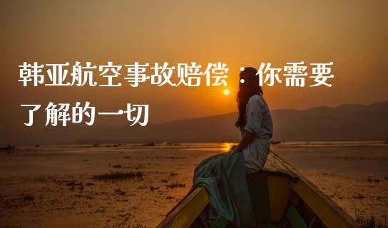 韩亚航空事故赔偿：你需要了解的一切_https://cj002.lansai.wang_金融问答_第1张