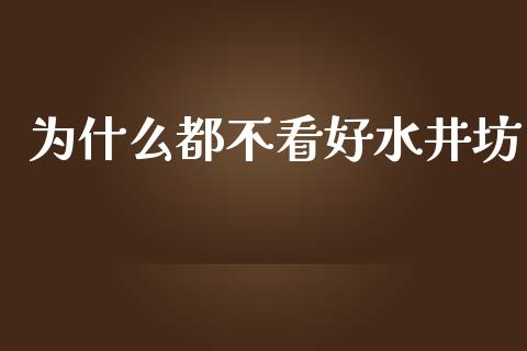 为什么都不看好水井坊_https://cj002.lansai.wang_股市问答_第1张