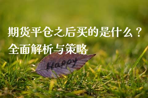 期货平仓之后买的是什么？全面解析与策略_https://cj002.lansai.wang_理财问答_第1张