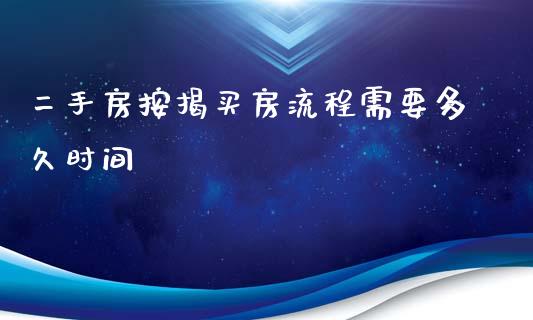 二手房按揭买房流程需要多久时间_https://cj002.lansai.wang_理财问答_第1张