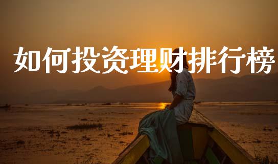 如何投资理财排行榜_https://cj002.lansai.wang_期货问答_第1张