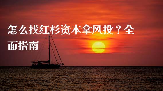 怎么找红杉资本拿风投？全面指南_https://cj002.lansai.wang_金融问答_第1张