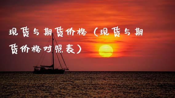 现货与期货价格（现货与期货价格对照表）_https://cj002.lansai.wang_金融问答_第1张