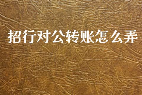 招行对公转账怎么弄_https://cj002.lansai.wang_金融问答_第1张