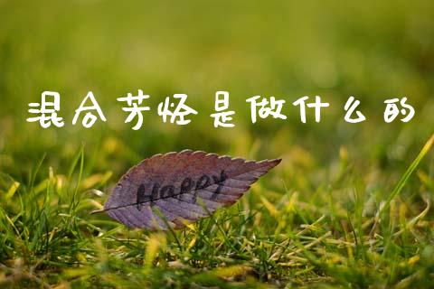 混合芳烃是做什么的_https://cj002.lansai.wang_期货问答_第1张