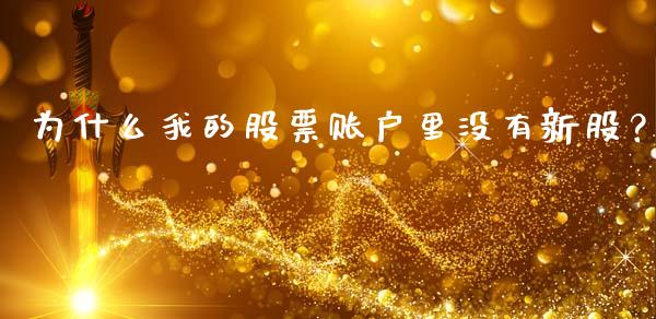 为什么我的股票账户里没有新股？_https://cj002.lansai.wang_财经问答_第1张