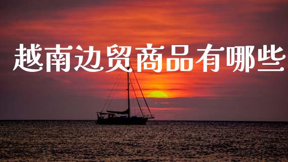 越南边贸商品有哪些_https://cj002.lansai.wang_期货问答_第1张
