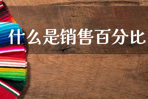 什么是销售百分比_https://cj002.lansai.wang_会计问答_第1张