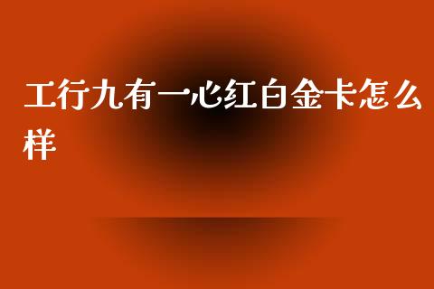 工行九有一心红白金卡怎么样_https://cj002.lansai.wang_金融问答_第1张