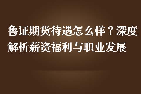 鲁证期货待遇怎么样？深度解析薪资福利与职业发展_https://cj002.lansai.wang_期货问答_第1张