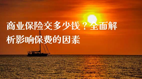 商业保险交多少钱？全面解析影响保费的因素_https://cj002.lansai.wang_期货问答_第1张