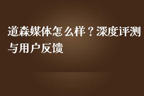 道森媒体怎么样？深度评测与用户反馈_https://cj002.lansai.wang_财经百问_第1张
