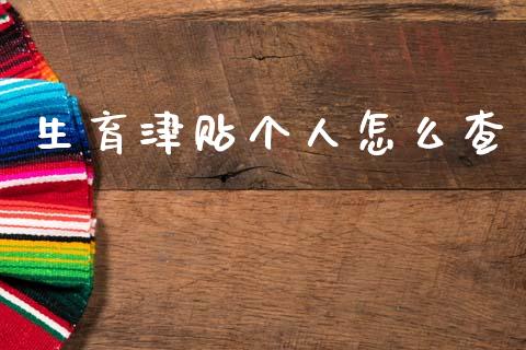 生育津贴个人怎么查_https://cj002.lansai.wang_保险问答_第1张