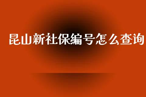 昆山新社保编号怎么查询_https://cj002.lansai.wang_保险问答_第1张