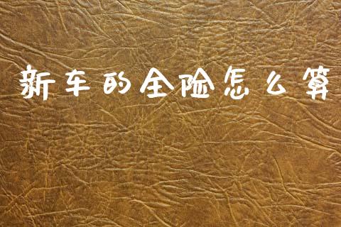 新车的全险怎么算_https://cj002.lansai.wang_保险问答_第1张