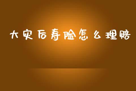 大灾后寿险怎么理赔_https://cj002.lansai.wang_保险问答_第1张