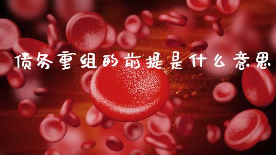 债务重组的前提是什么意思_https://cj002.lansai.wang_会计问答_第1张