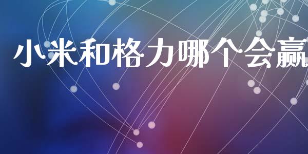 小米和格力哪个会赢_https://cj002.lansai.wang_股市问答_第1张