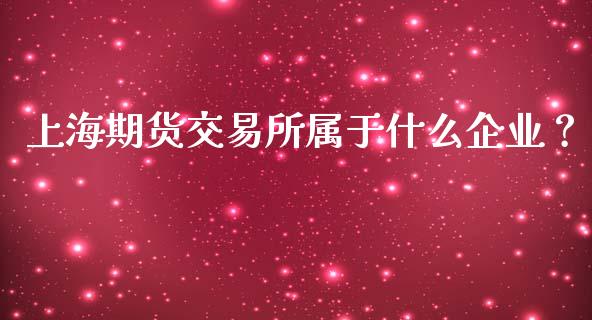 上海期货交易所属于什么企业？_https://cj002.lansai.wang_保险问答_第1张