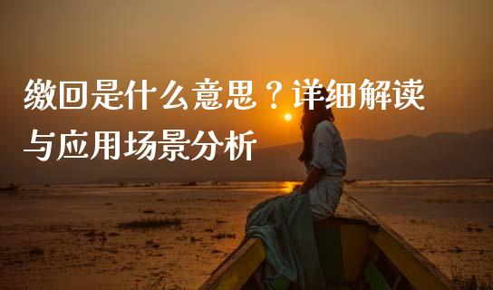 缴回是什么意思？详细解读与应用场景分析_https://cj002.lansai.wang_会计问答_第1张