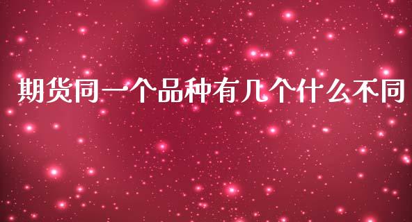期货同一个品种有几个什么不同_https://cj002.lansai.wang_期货问答_第1张